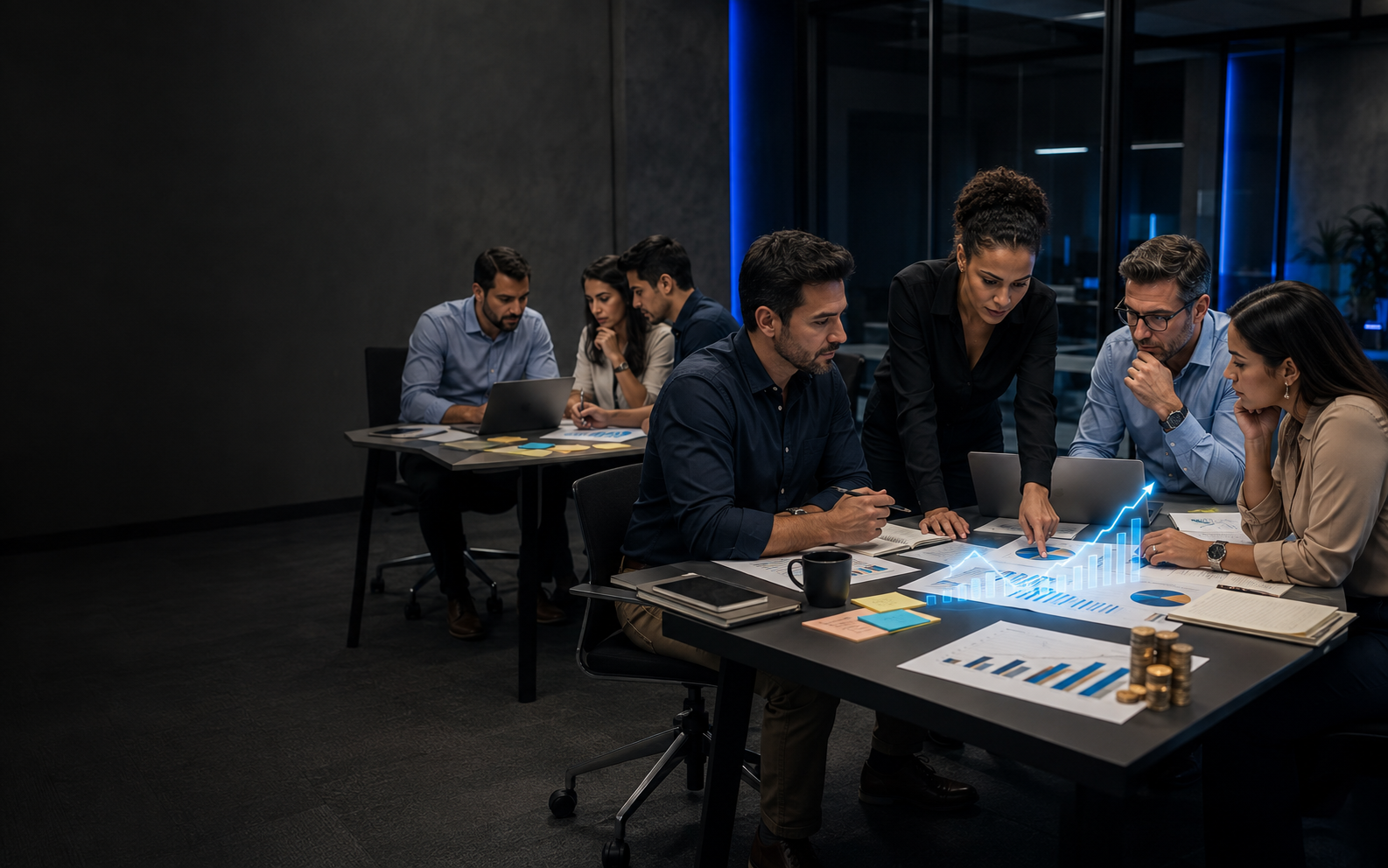 Times R² trabalhando juntos em soluções empresariais